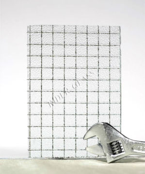 6mm 6.5mm 7mm Clear Wired Figured Glass with CE ISO9001