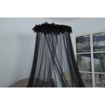 Black Feather Hanging Bed Mosquito Nets