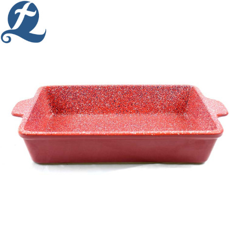 High quality Modern Rectangular Kitchen Ceramic Baking Pan