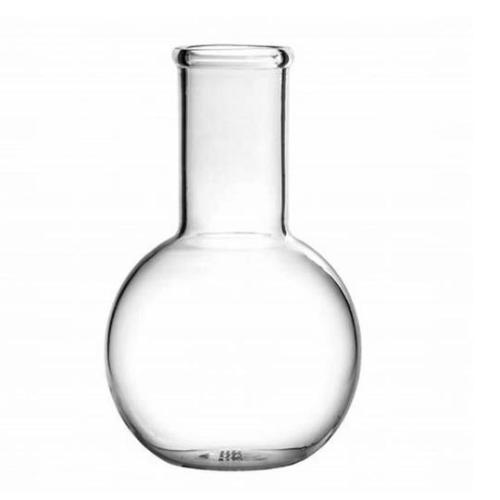 Flash bouillonnant en verre couché court 250 ml