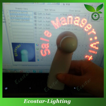 High quality led flashing message handheld fans
