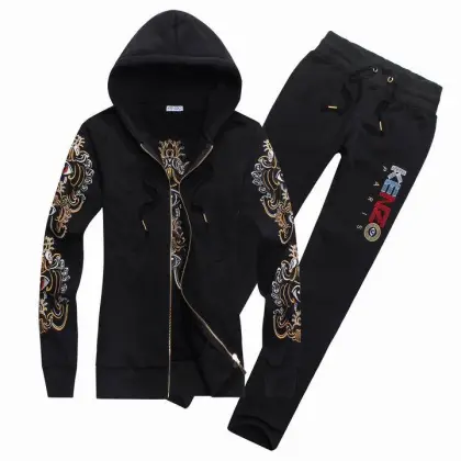 2014 men's casual suit, fashion suit sport clothing sets, fashion suit clothing sets Kenzo JC D&G for men