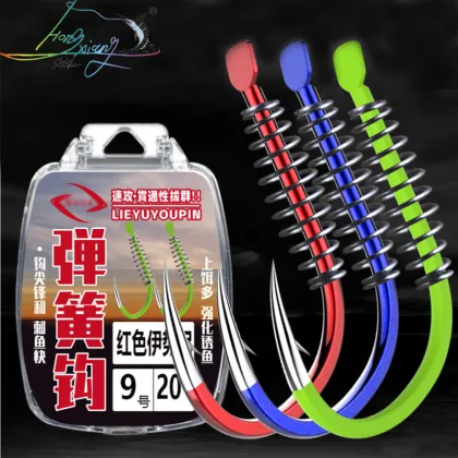 20pcs/Box High Carbon Steel Iseney Barbed Spring Hook Fishing Tackle: Fishing Hook Swivel, Carp Jig, Fly Fishing Hooks