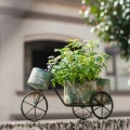 Bicycle iron flowerpot flower machine