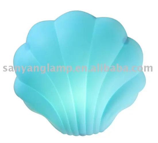 plastic material shell shaped decorative wall light