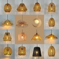 Weaving rope lampshade pendant lamp