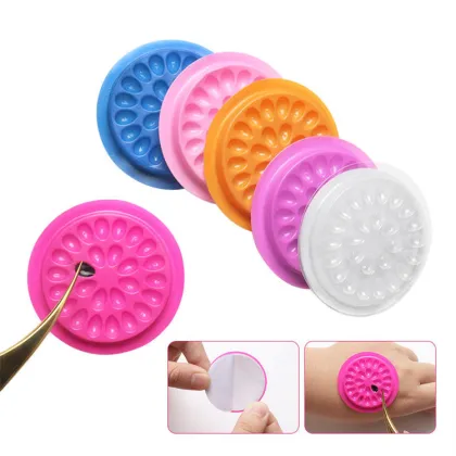 Colorful Glue Gasket PVC Eyelash Glue Holder