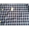 الرجال غير الرسميين y/d flannel button لأسفل قميص الأكمام