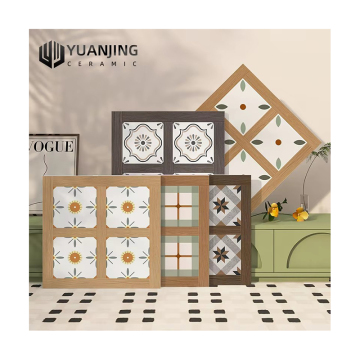 Coffee Shop Anti-Rutsch-Bodenfliesen: Internet-Promi Retro Mosaic Wood Grain 600x600 Mattes Finish für Restaurant und Balkon