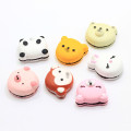 Cartoon Dierenkop Plaksteen Charms Kawaii Varken Aap Panda Beer Vorm Kunstmatige Craft Kids Hoofd Accessoire DIY Oorbel Decor