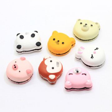 Cartoon Tierkopf Flatback Charms Kawaii Schwein Affe Panda Bär Form Künstliches Handwerk Kinder Kopf Zubehör DIY Ohrring Dekor