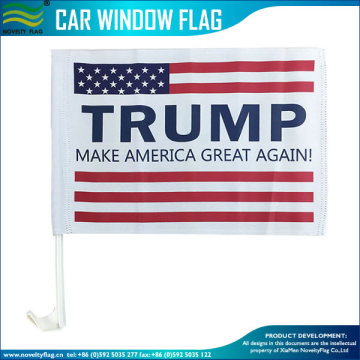 Custom Printing 2016 Presidential polyester Donald Trump Car Flag