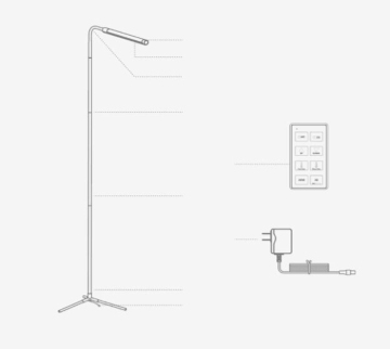 Wifi touch smart floor lamp