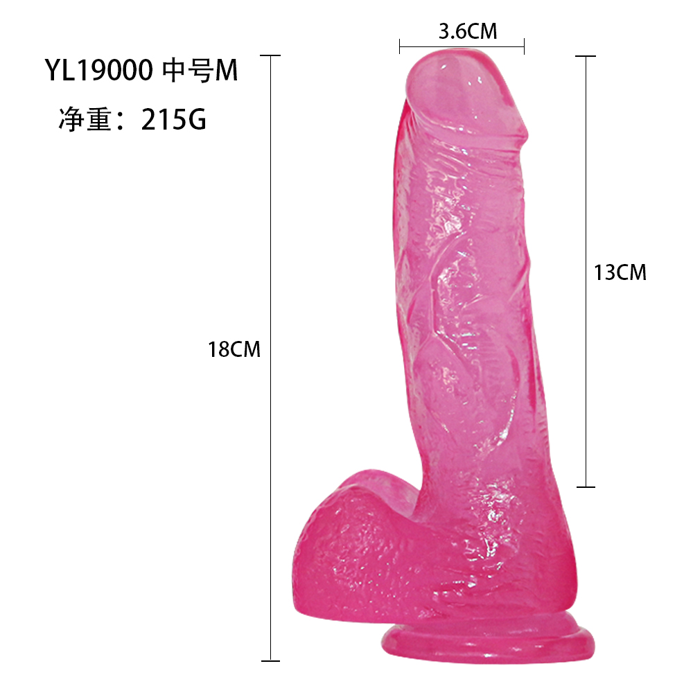 High-Realistic Transparent TPE Manual Penis Toy