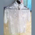 100% Nylon Lace Panel Fabric For Women's Blouses
