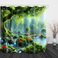 waterproof walk in shower curtain