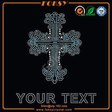 Cross Your Text rhinestone iron on transfers