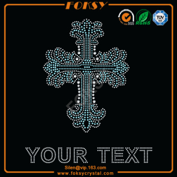 Cross Your Text rhinestone iron on transfers