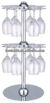 Swiveling Table-tab glass rack