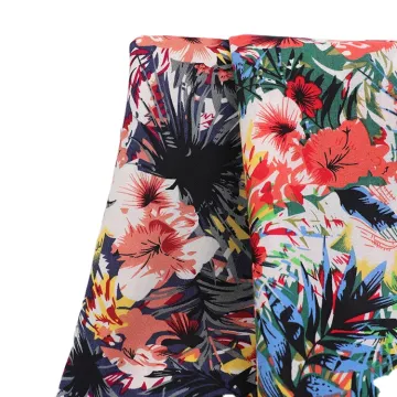 Soft Plain Dyed Rayon Floral Printed Voile Fabric