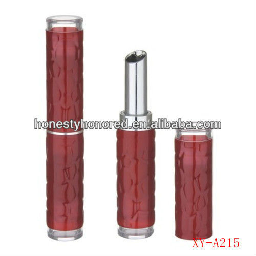 pen shape plastic lipstick tube with oblique mouth/cosmetic slim lipstick tube