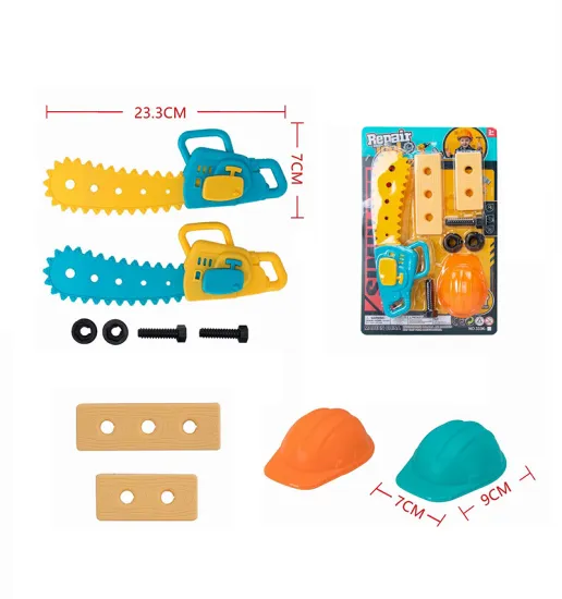 Miniature Safety Tools and Gear Set: Dollar Toy Tools, Repair, Helmets, Saws, and Engineering Playset