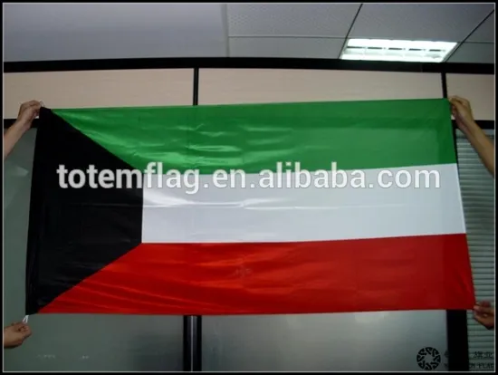 Cheap Polyester Kuwait Ntional Flag