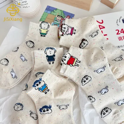 Korean Cartoon Crayon Shin chan Short Socks