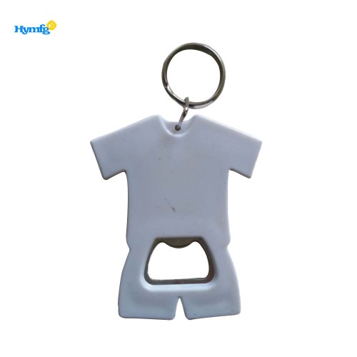Plastic T-Shirt Shaped Beer Bottle Opener With Keychain