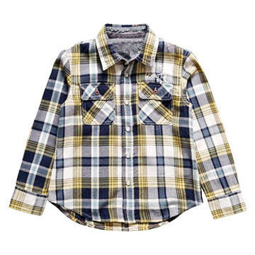 Baby fleece shirt/kid's cloth/baby shirt/children's shirt/checkered shirt, long sleeves