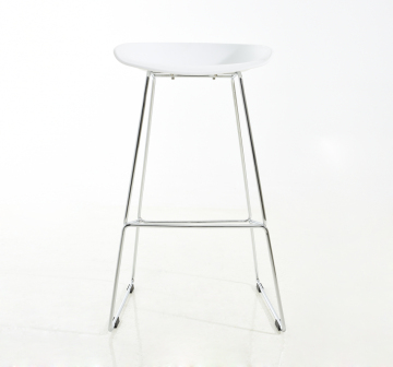 High footrest stool metal frame PP bar chair