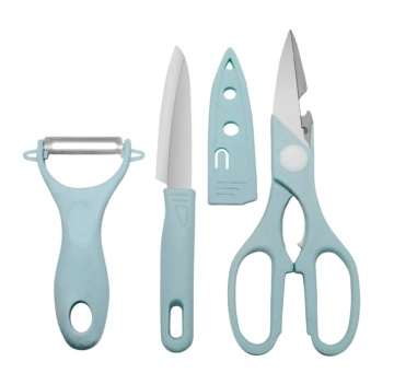 Stainless Steel Fruit Knife Set with Melon Planer, Scissors, and Peeler - New Kitchen Gadget
