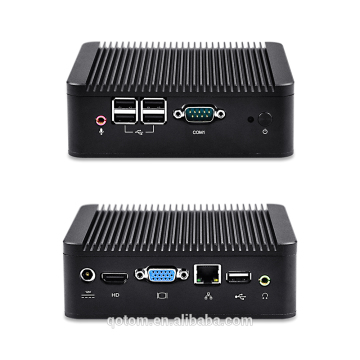 X86 Ununtu Fanless Mini PC, QOTOM -Q107N with Intel Celeron Processor 1007U ,Dual Core Win 10 Mini Computer Pfsense