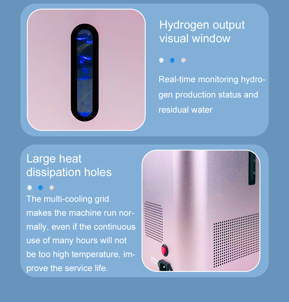 Inhalation H2 Cube Hydrogen Generator 300ml/min 600ml/min 900ml/min Gas Yield Oxyhydrogen Inhalation Machine