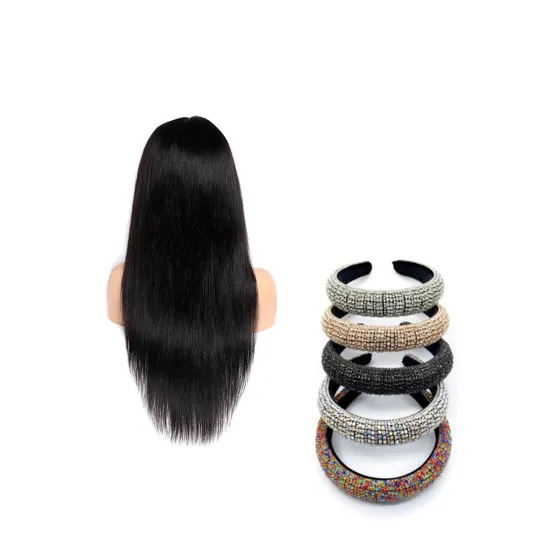 Wholesale Human Hair Lace Wig Women Hair Accessories Free Sample Send Popular Colorful Crystal Brazilian Hair Swiss Lace Long