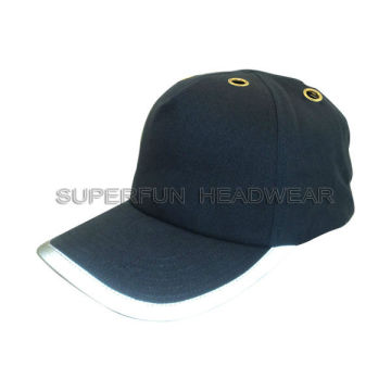 100% cotton safety baseball caps with high reflective tape