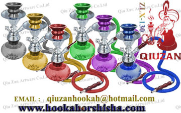 Coloured Glass Mini Hookah With Plastic Shisha Hose