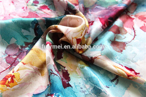 pure silk print fabric