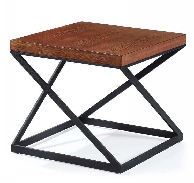 Modern Metal Leg Square Restaurant Coffee Woodtop Tables