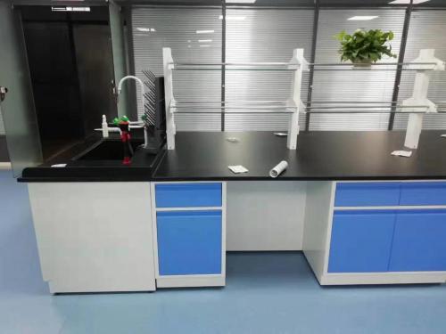CE Approved Lab Workbench 10 Feet Long All Steel Laboratory Central Table Island Bench