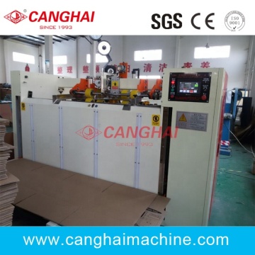 Semiautomatic cardboard carton box stitching machine
