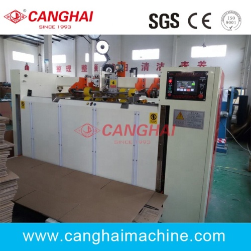 Semiautomatic cardboard carton box stitching machine