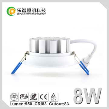 viking dimmable 8w cutout 83mm 2700k/3000k/4000k IP44 83Ra led downlight
