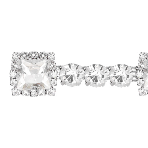 Boucle de chaussure de chaîne de strass en métal et cristal de vente chaude