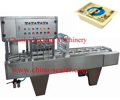 Automatic fish congee /lunch box sealing machine