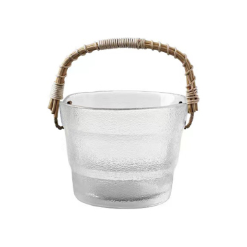 High-Quality Custom Light Luxury Rattan Ice Bucket