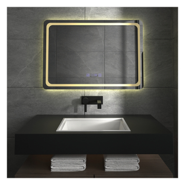 Anti-Fog Contemporary Electronic LED Bathroom Mirror - Rectangular Frameless