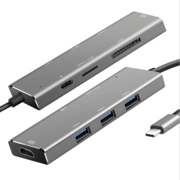 7-in-1 USB C Hub with PD, USB 3.0, SD/TF Card Reader, and HDMI 4K Adapter