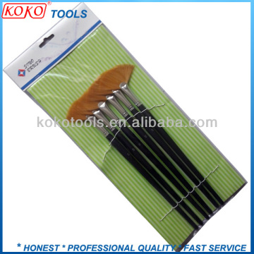 No.10 black wooden handle synthetic wire fat top professional hair brush