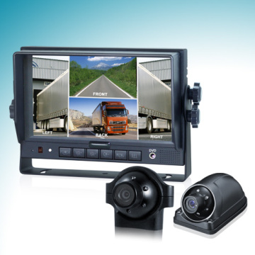 Car Camera System with 7 Inch Quad View Monitor (MO-136D, CW-644, CS-404)